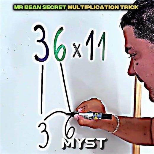 The Secret "Mr. Bean" Multiplication Trick 😲🥶🤡 #mrbean #maths