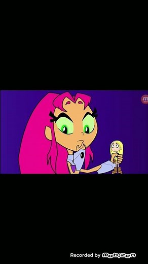 starfire eats raven tiny scene