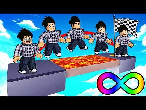 I CLONED MYSELF AN INFINITE NUMBER OF TIMES TO BEAT THE IMPOSSIBLE OBBY IN ROBLOX!!