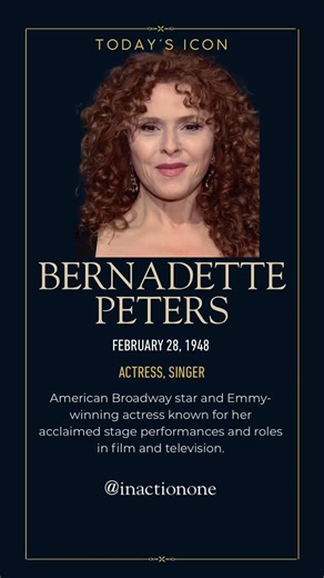 Broadway icon and award-winning performer — born today. #birthday