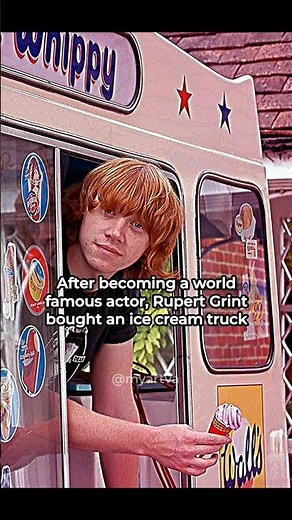 Rupert grint bought an ice cream truck to fulfill a childhood dream #harrypotter #storytelling