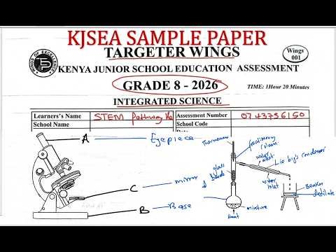 INTEGRATED SCIENCE GRADE 8 | GRADE 8 SCIENCE | TARGETER WINGS 002 GRADE 8 2026 | KJSEA SAMPLE PAPERS