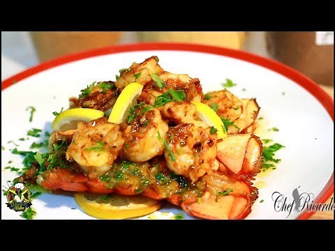 Garlic And Butter Lobster & Shrimp Jamaican Dinner | Recipes By Chef Ricardo