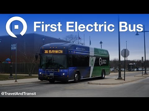 Pace Suburban Bus - First Electric Bus via 381 95th Street