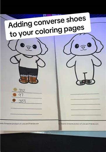 Adding converse shoes to characters on your coloring pages @Lola-And-Friends #colouring #coloring #colortok