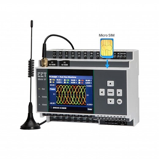 [Hot Item] iMeter D7 DIN Rail Three-Phase Power Quality Monitor with Ethernet Optional 4G Connection and PQ SOE Max Min Energy Log