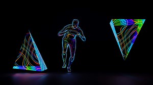 Dancing Neon Man VJ Loop