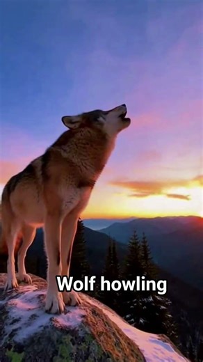 strong wolf howling on mountain #wolves