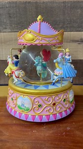 Disney Princess Carousel Snow Globe so This is Love 1948 Walt Disney RARE - Etsy