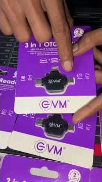 EVM 3in1 OTG Reader USB 3.0 Micro USB +Type-C +Lightning OTG Flash Drive Reader for Android & iPhone