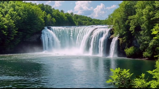 Waterfall, Nature, River. Free Stock Video