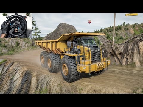 Z2 CAT 770Z Coalminer - Towing a Gaint Mud Load On Hilly Road | SnowRunner | Logitech G29 Gameplay