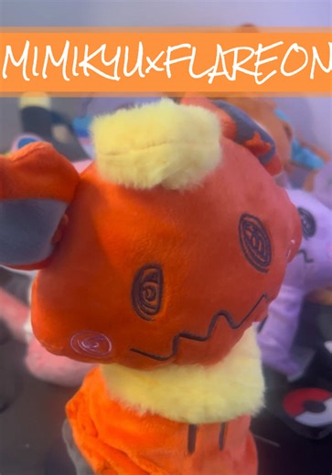 Shop is live, Mimikyu Flareon mashup🔥👻. #flareon #pokemon #fyp #mimikyu #plushies