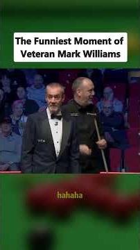 The Funniest Moment of Veteran Mark Williams #snooker#snookerstory