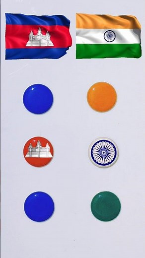 "Cambodia 🇰🇭Flag & India 🇮🇳 Flag Coin Art ✨ | Creative & Satisfying Coin Art Design"