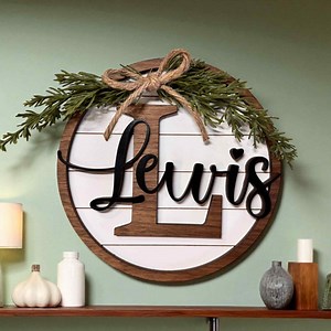 Personalized 3D Wood Monogram Sign: Rustic Farmhouse Family Name - Etsy