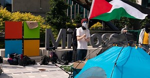 Microsoft workers protesting Israel ties occupy HQ campus