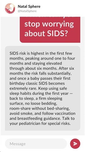 When can you stop worrying about SIDS?