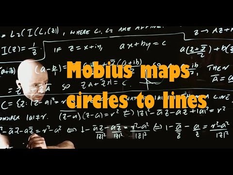 Mobius transformations maps circles to lines.