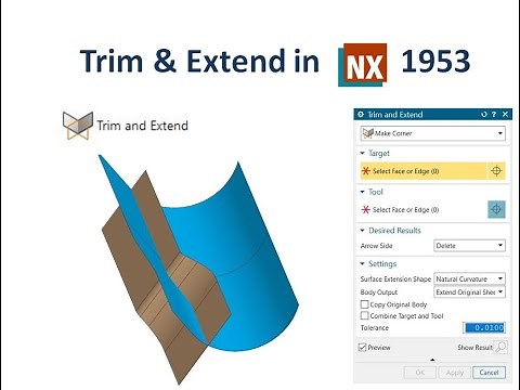 trim and extend, how to use trim and extend command in nx, nx cad trim and extend, nx1953