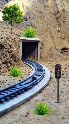 "Train Passing Through a Tunnel | Realistic Diorama Railway Scene"#far...