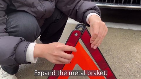 Warning Triangle Kit, Reflective Warning Road Safety Triangle Kit, Foldable Safety Triangle Kit Road Emergency Warning Reflector (3 Pack)