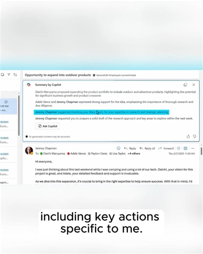 Save time from manually scanning through pages of emails. Use Microsoft 365 Copilot in Outlook to summarize long, complicated email threads. Check it out. https://youtu.be/MuocazjjZmc Take control of your workday—summarize long emails instantly, turn meeting transcripts into actionable plans, and build strategic documents in seconds using your own data with Microsoft 365 Copilot. Instead of chasing down context, ask natural prompts and get clear, detailed results complete with tone-matched writi