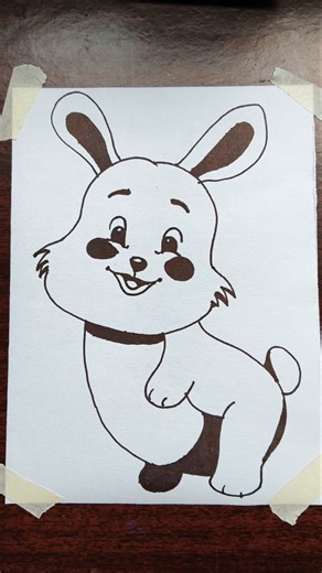easy rabbit pen drawing #drawing #art #reels #shorts #painting #pendrawing #easydrawing