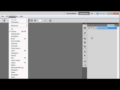 How to save and load actions in Photoshop