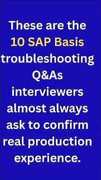10 "SAP Basis" Troubleshooting Questions Interviewers Always Ask (Real Scenarios). #shorts