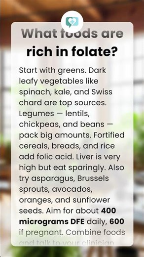 What foods are rich in folate?