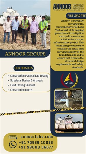 Annoor is currently carrying out a comprehensive Pile Load Test