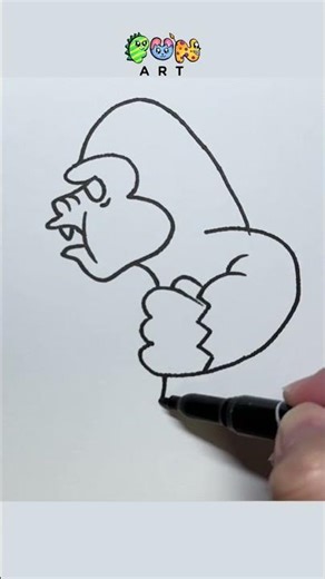 How To Draw CARTOON | GODZILLA VS KONG | KING KONG | VERY EASY~!