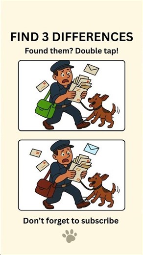 Find 3 Differences in the Mailman Scene! 📬🐕