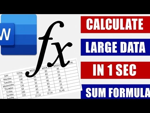 How to Sum large data in 1 sec using formula| How to insert a formula to calculate sum of a column
