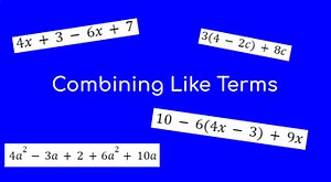 Combining Like Terms & Distributive Property -- Video Notes w/ Gr. Org. and WS