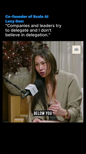 Co-founder of Scale AI Lucy Guo: "I don't believe in delegation" #shorts