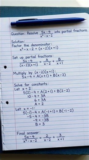 Decomposition into partial fractions #math