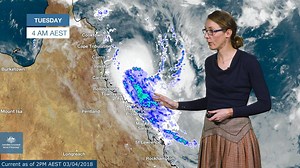 EDIT: Next update here: https://facebook.com/bureauofmeteorology/videos/1793640210699871/ ⚠ Weather Update: Tropical Cyclone Iris. Video current at 2 pm AEST, Tuesday 3 April 2018. Check http://ow.ly/8Aak30jfLrv for the latest weather information and warnings, and follow advice from your local emergency services. | Bureau of Meteorology