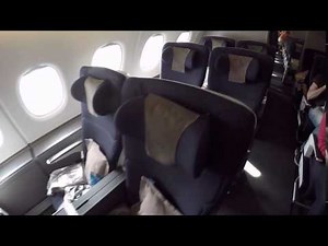 Premium economy cabin upper deck on the A380 British Airways