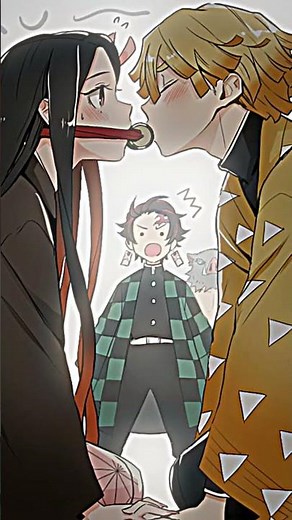 Zenitsu x Nezuko Romantic Moments | Anime Love Short #shorts