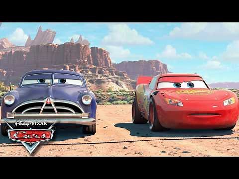 Lightning McQueen and Doc's Race in Radiator Springs! 🚗💨 | Pixar Cars | 4K |‪@disneyjr‬