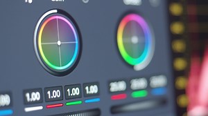 Download Color grading control edit on monitor. Showing adjust color. for free