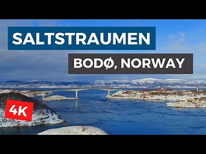 Saltstraumen outside Bodø - The strongest maelstrom on Earth - Norway scenic by drone