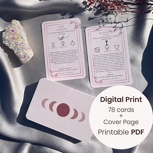 Beginner Tarot Deck: 78 Cards With Meanings (printable PDF) - Etsy
