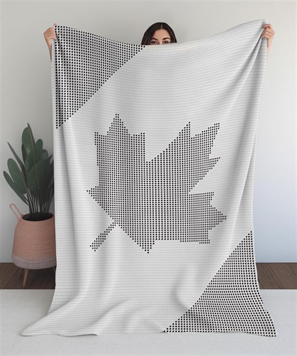 Maple Leaf Filet Crochet Blanket Pattern | Canada Flag Inspired Throw | Modern Canadian (pattern PDF) - Etsy Canada