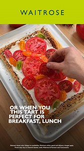 Top crispy pastry with creamy parmesan spread and perfectly ripe, in-season tomatoes for an easy summer tart  | Waitrose & Partners | Facebook