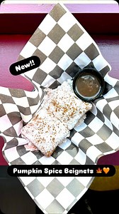 Pumpkin Spice Beignets are now available at Junebug Cafe! 🍁🧡 Fluffy, golden and dusted with pumpkin spice magic. They put the treat in treat yo-self. ✨ For the perfect pairing, dunk them in our caramel bacon sauce. Here for fall only 🍂 ➡️Tag your pumpkin spice buddy and make it a Junebug date! #pumpkinspicebeignets #beignets #pumpkinspice #pumpkinspiceseason #falltreats #chicagoeats #chicagofood #chicagofoodauthority | Junebug Cafe
