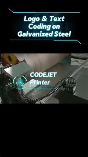 Codejet printing on Galvanized Steel