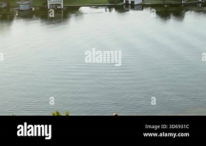 Jet Ski on Lake Austin Viewed From Mount Bonnell Overlook. High quality 4k footage